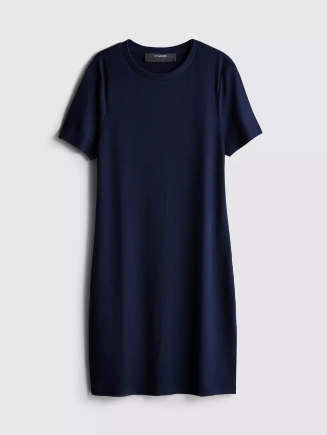 Ribbed bodycon mini t-shirt dress