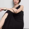 Ribbed built-in-bra midi dress