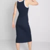 Ribbed built-in-bra midi dress