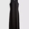 Ribbed built-in-bra midi dress