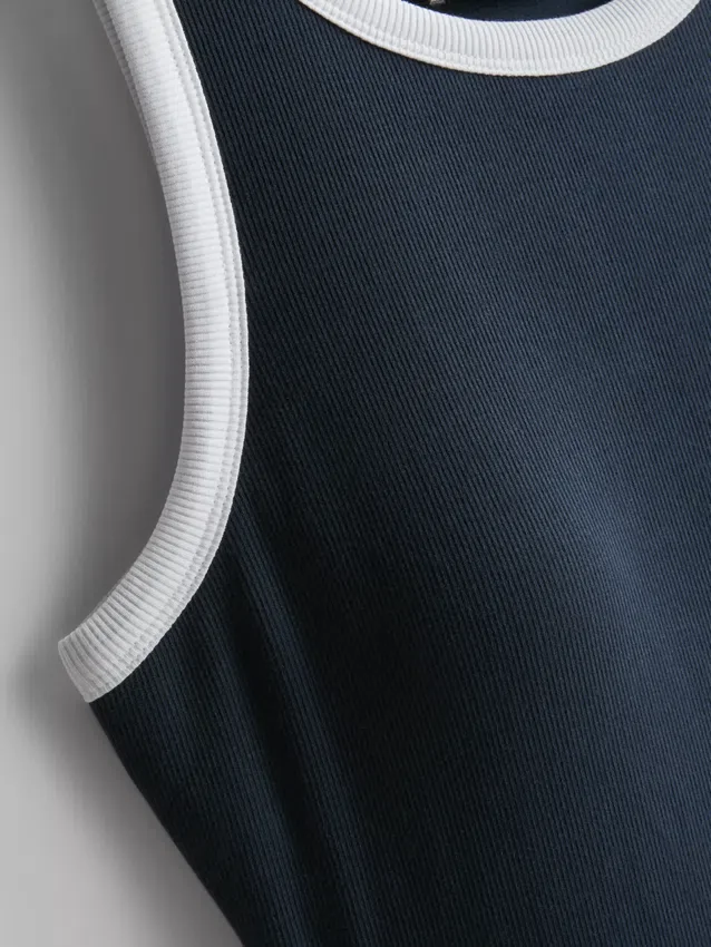 Ribbed built-in-bra midi dress