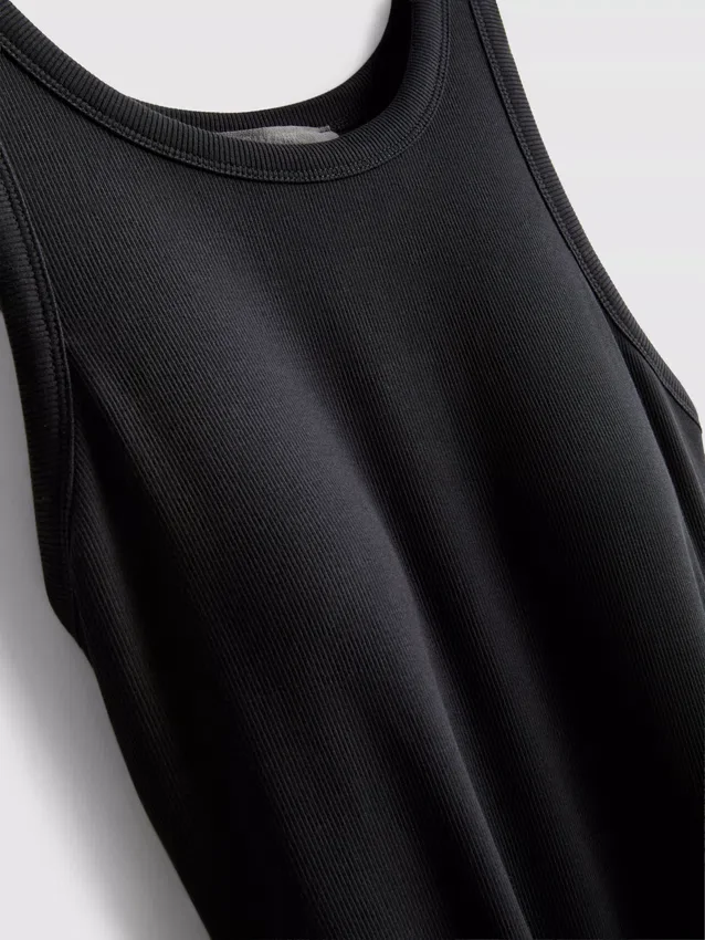 Ribbed built-in-bra midi dress