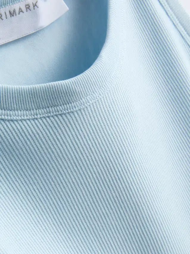 Ribbed built-in bra tank
