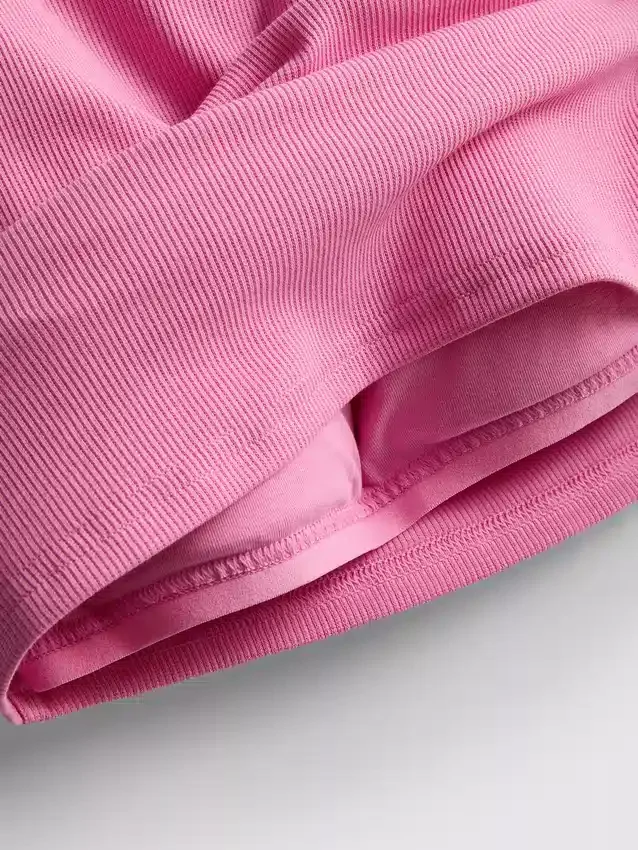Ribbed built-in bra tank