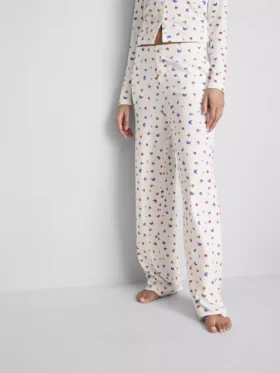 Ribbed butterfly pajama bottoms