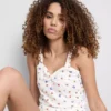 Ribbed butterfly pajama cami
