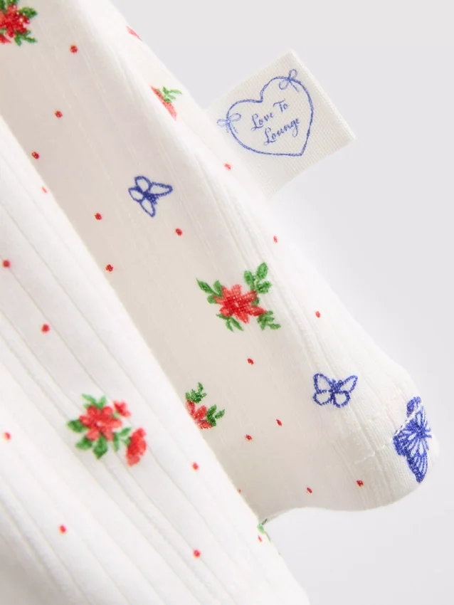 Ribbed butterfly pajama cami