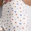 Ribbed butterfly pajama shorts