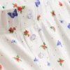 Ribbed butterfly pajama shorts