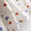 Ribbed butterfly pajama shorts