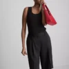 Ribbed cotton blend tank