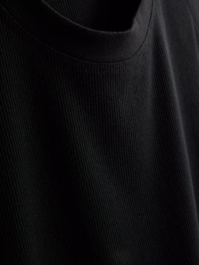 Ribbed cotton blend tank