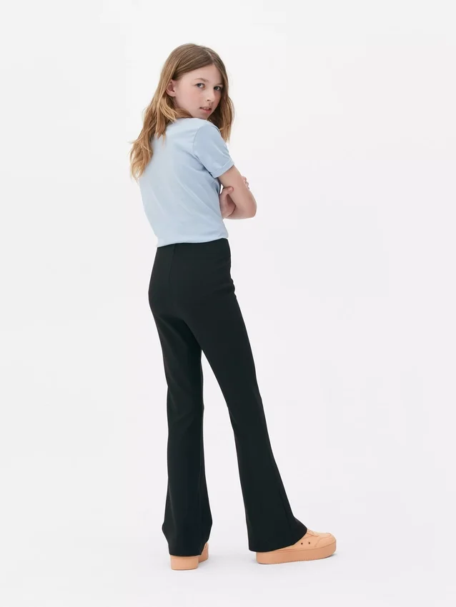 Ribbed flared pants