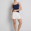 Ribbed jersey pajama shorts