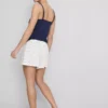 Ribbed jersey pajama shorts