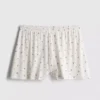 Ribbed jersey pajama shorts