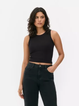 Ribbed racer back tank