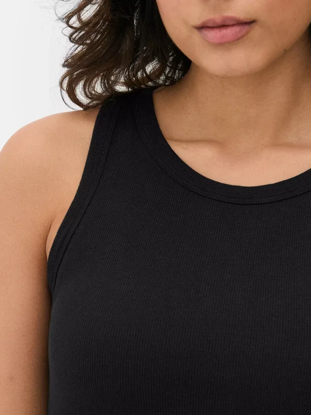 Ribbed racer back tank