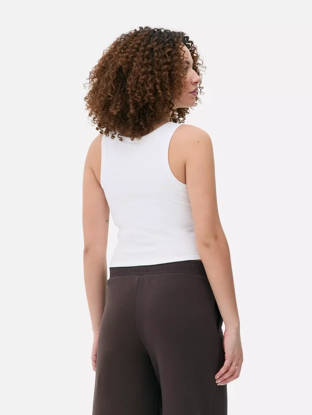 Ribbed racer back tank