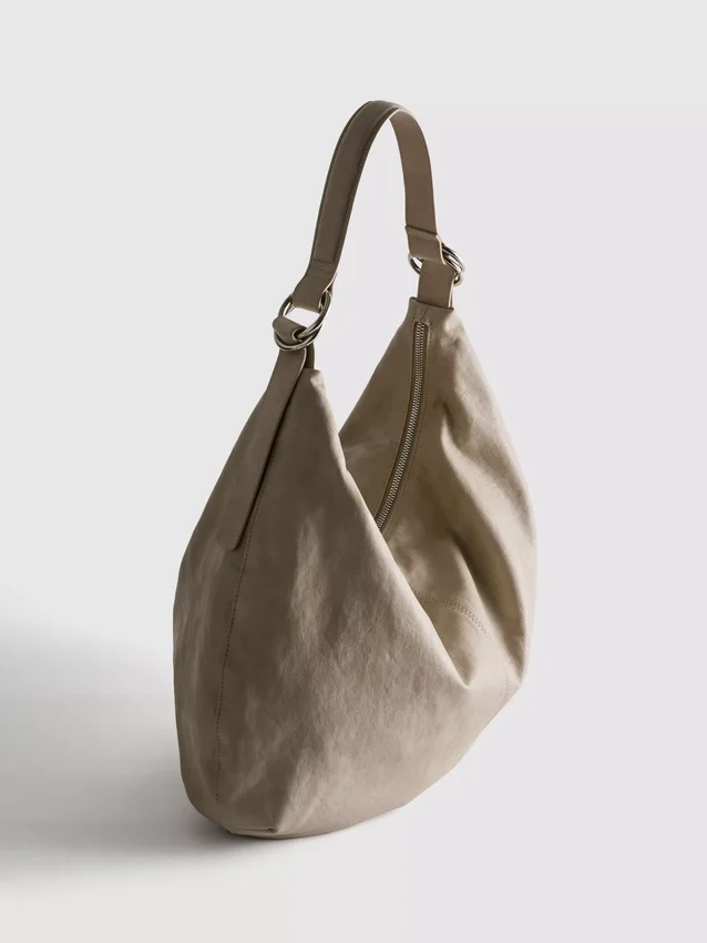 Ring detail slouch shoulder bag