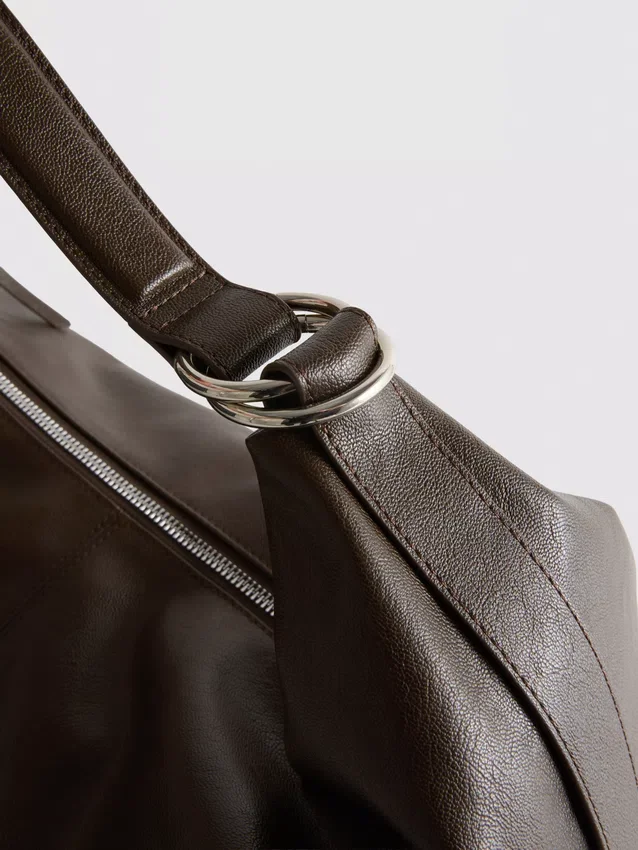 Ring detail slouch shoulder bag