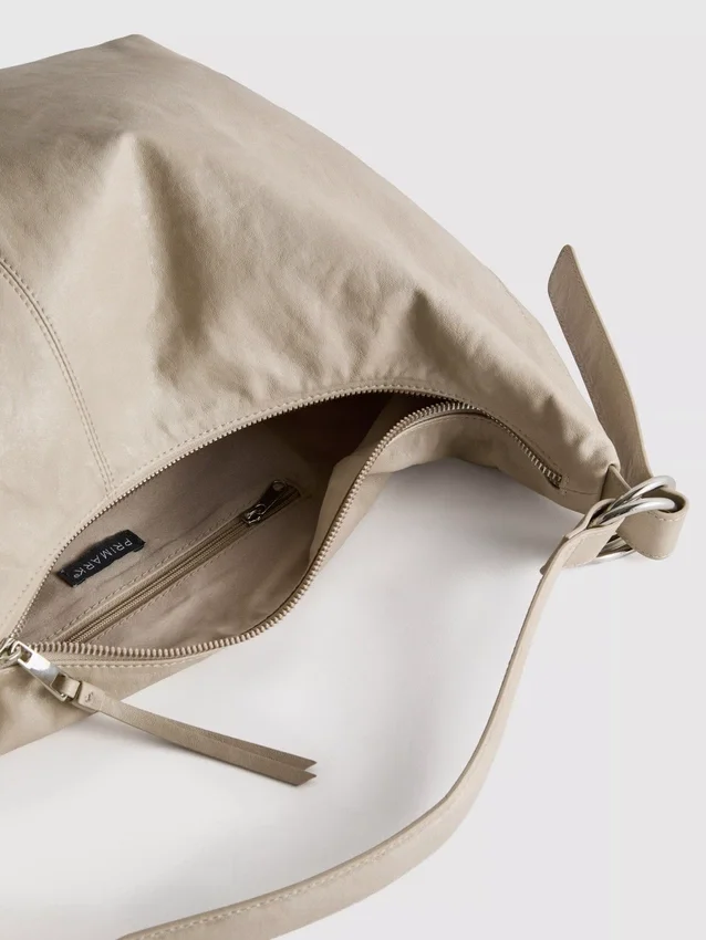 Ring detail slouch shoulder bag