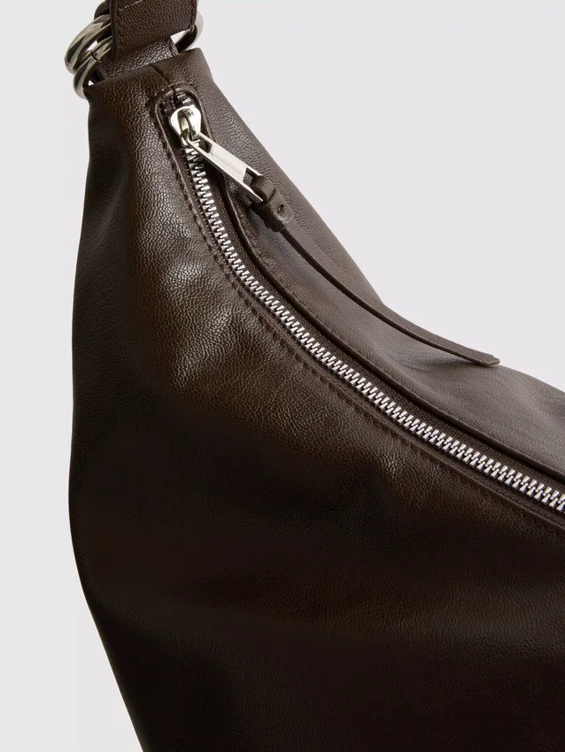 Ring detail slouch shoulder bag
