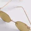 Round flower-detail sunglasses