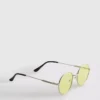 Round tinted metal sunglasses