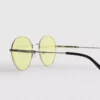 Round tinted metal sunglasses