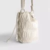 Ruched bucket crossbody bag