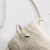 Ruched bucket crossbody bag