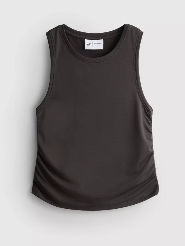 Ruched performance tank top