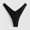Ruched thong bikini bottoms