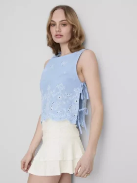 Ruched-waist mini rara skirt