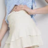 Ruched-waist mini rara skirt