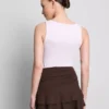 Ruched-waist mini rara skirt