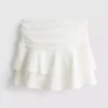 Ruched-waist mini rara skirt