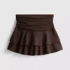 Ruched-waist mini rara skirt