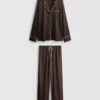 Satin boyfriend pajamas