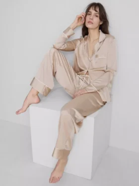 Satin boyfriend pajamas