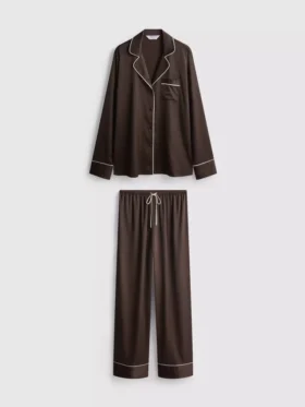 Satin boyfriend pajamas