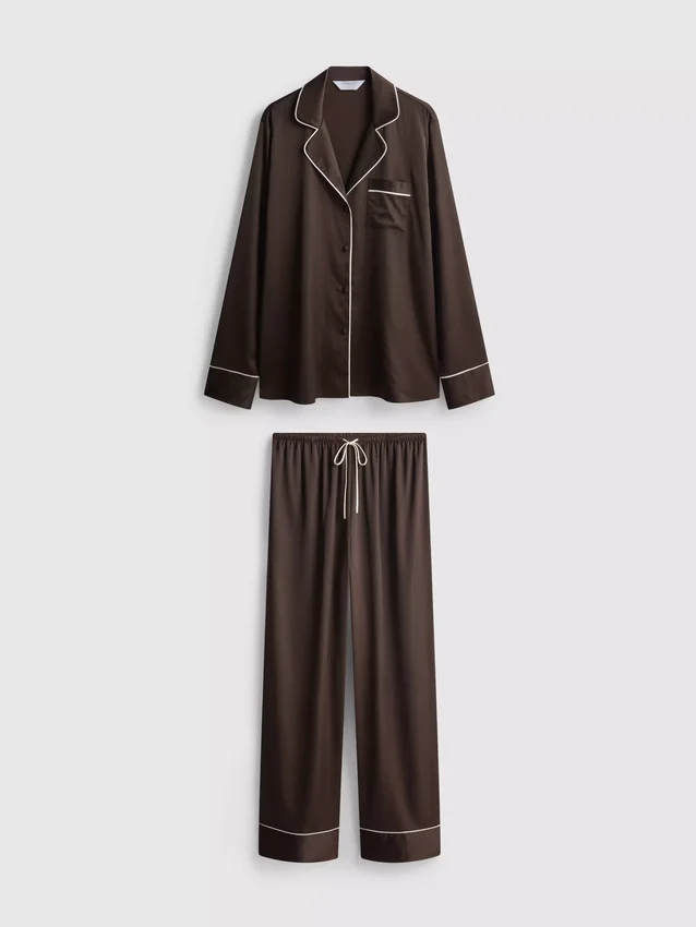 Satin boyfriend pajamas