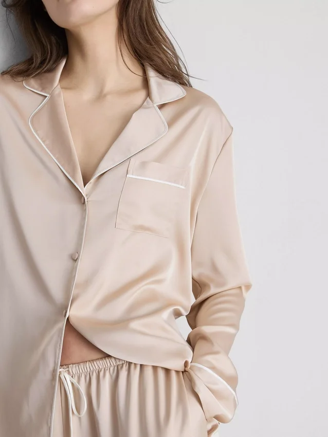 Satin boyfriend pajamas