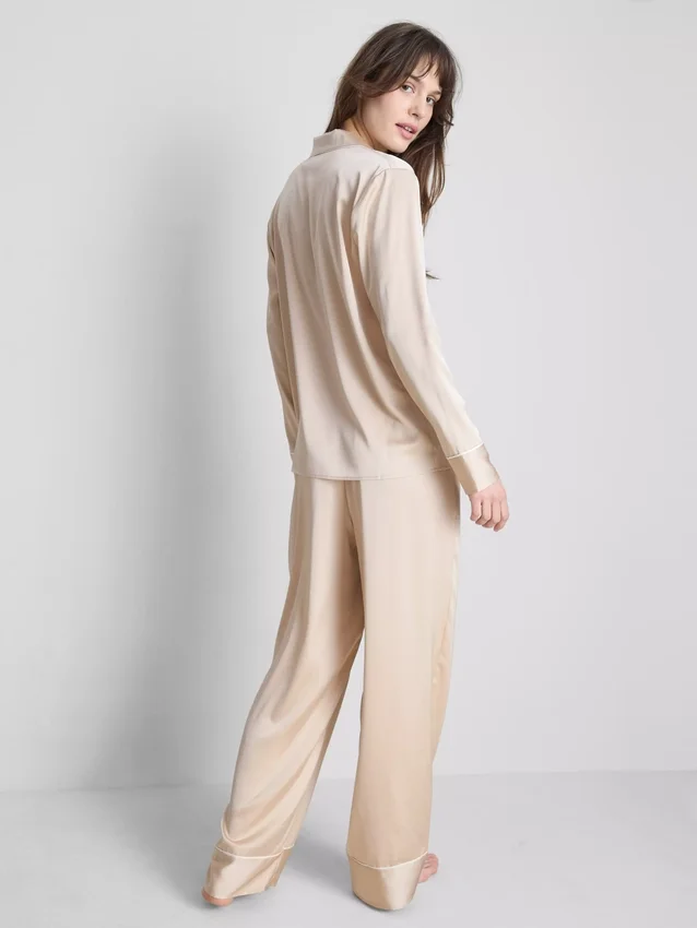 Satin boyfriend pajamas