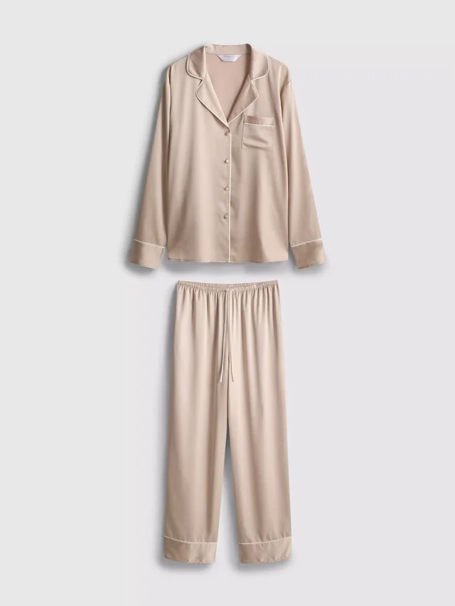 Satin boyfriend pajamas
