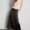 Satin circle maxi skirt