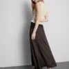 Satin circle maxi skirt