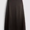 Satin circle maxi skirt