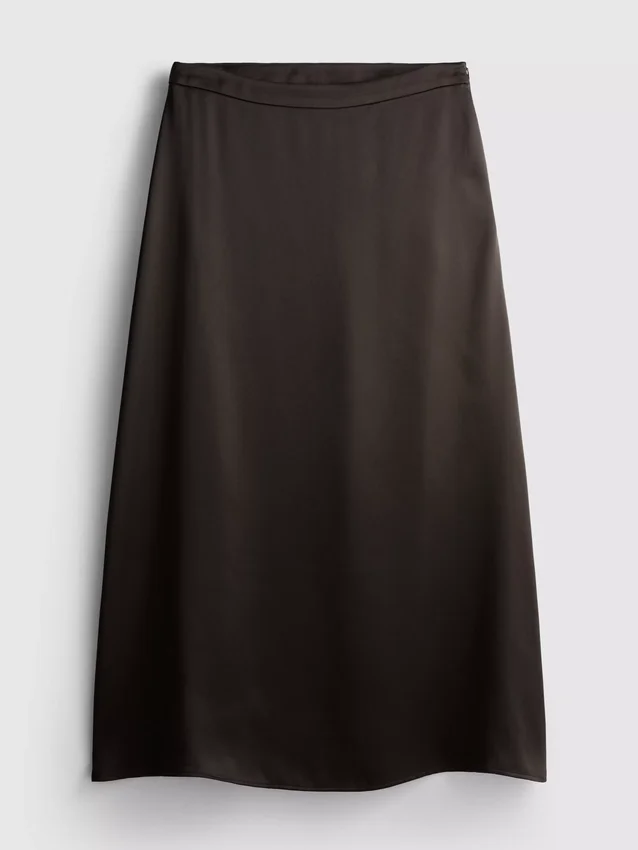 Satin circle maxi skirt